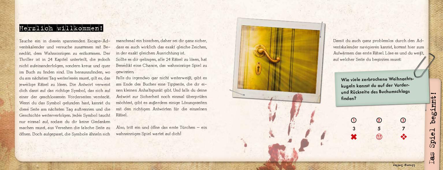 Advent Spiel Willkommen